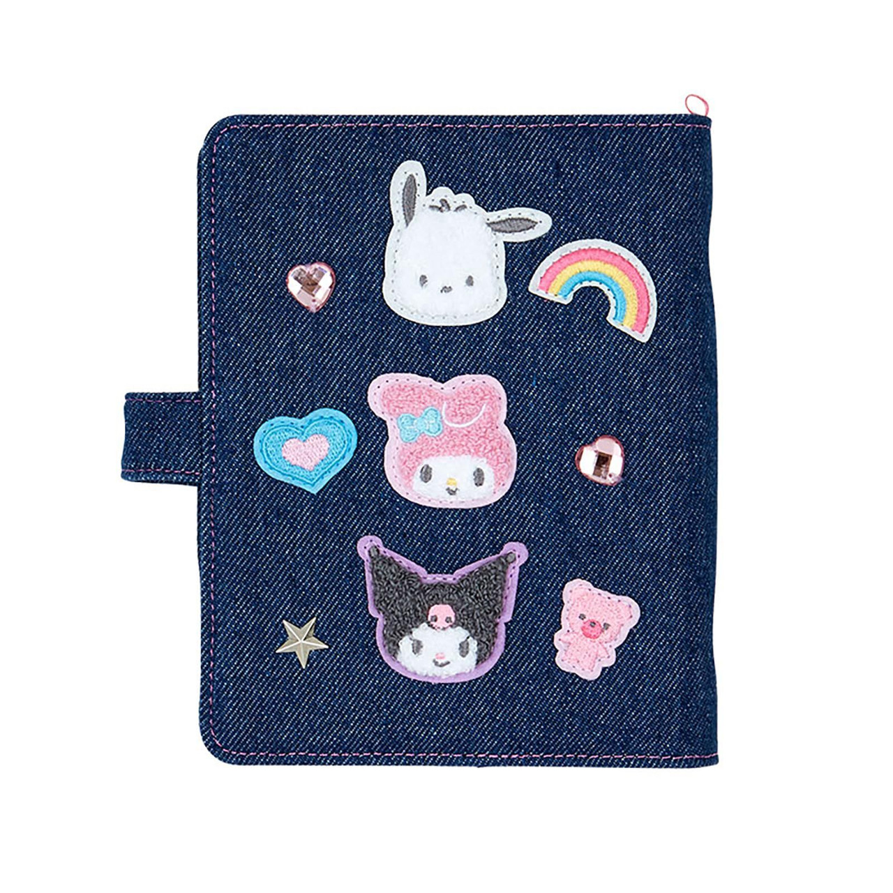 Sanrio三丽鸥｜Binder Characters 6-Hole A6 Notebook Size Card Storage Clear 2-Tier Pocket/Denim Patch牛仔丹宁贴布系列活页相册/卡片收纳册/正反面不同图案｜约21.2 x 20.0 x 5.2cm