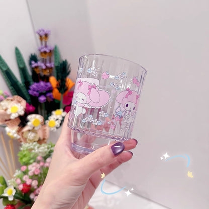 Sanrio三丽鸥｜Clear Plastic Tumbler可爱图案树脂防摔透明杯子/水杯｜约380ml