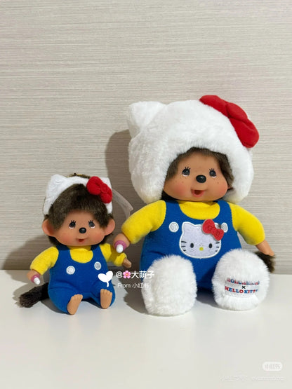 Monchhichi｜Hello Kitty x Monchhichi Big Face Plush Toy｜H18×W10×D7.5cm approx.