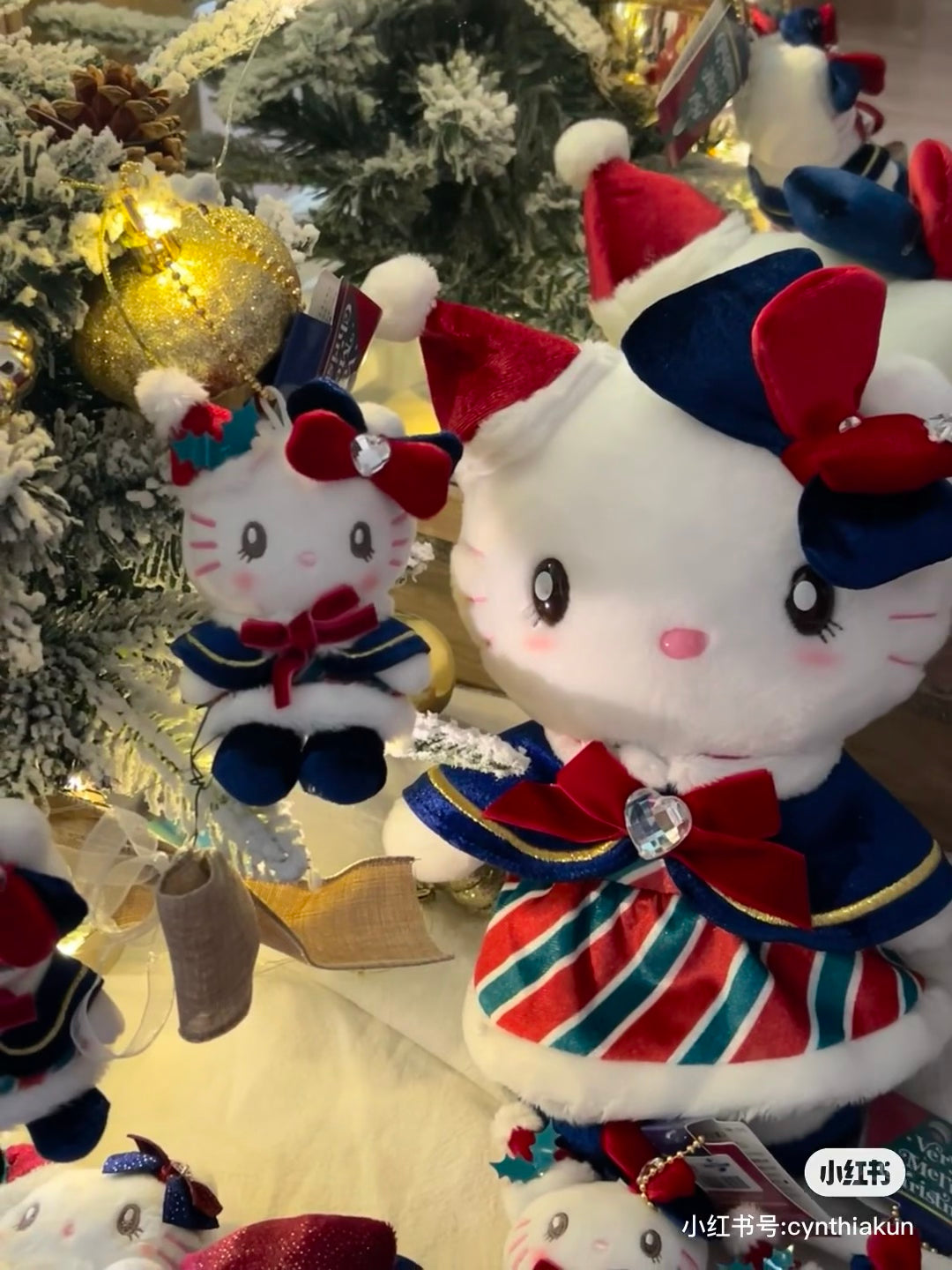 usj大阪环球影城｜2024圣诞限定超美水钻斗篷大衣Hello Kitty凯蒂猫毛绒玩偶/公仔