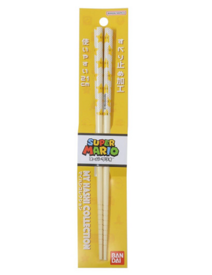 Nintendo任天堂｜Mario Bamboo Chopsticks 21cm / Super Mario Brothers超级马里奥竹制筷子｜约长210mm