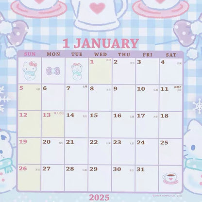 Sanrio三丽鸥｜Original Die-cut Calendar - Hello Kitty / 2025年可爱造型日历/挂历｜约29.7×1×41.9cm