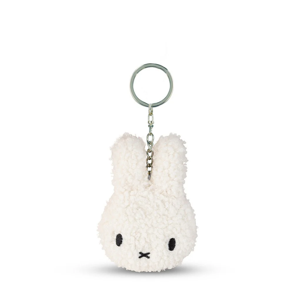 Miffy米菲｜BON TON TOYS -Flat Keychain ECO Tiny Teddy脸型毛绒钥匙扣挂件/包挂 | 约10 cm - 4&quot;