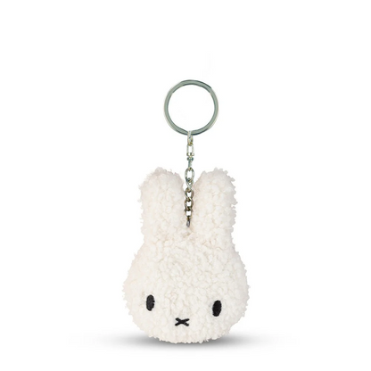 Miffy米菲｜BON TON TOYS -Flat Keychain ECO Tiny Teddy脸型毛绒钥匙扣挂件/包挂 | 约10 cm - 4&quot;