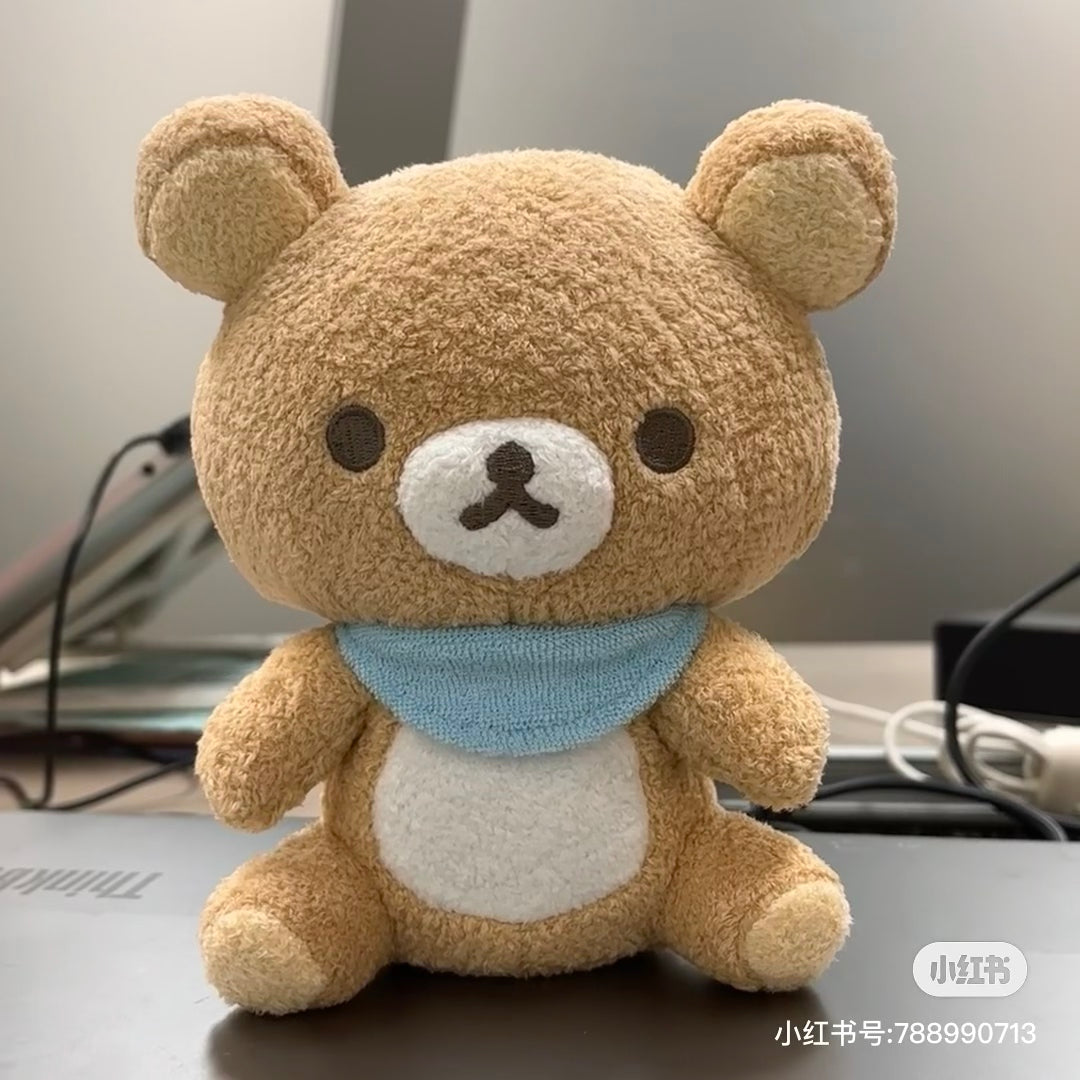 Rilakkuma轻松熊｜ Plush Doll 口水巾坐姿毛绒玩偶/公仔｜约W145×H170×D90mm