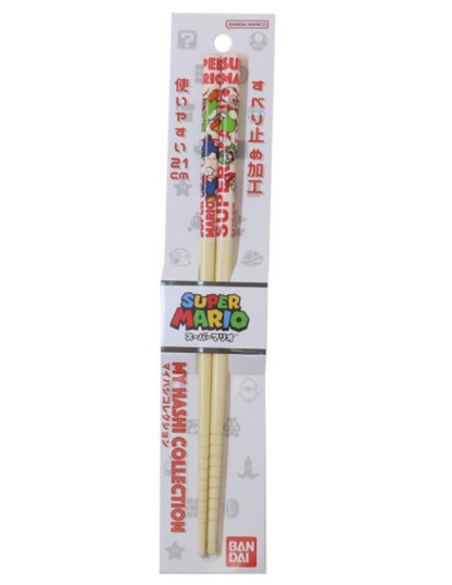 Nintendo任天堂｜Mario Bamboo Chopsticks 21cm / Super Mario Brothers超级马里奥竹制筷子｜约长210mm