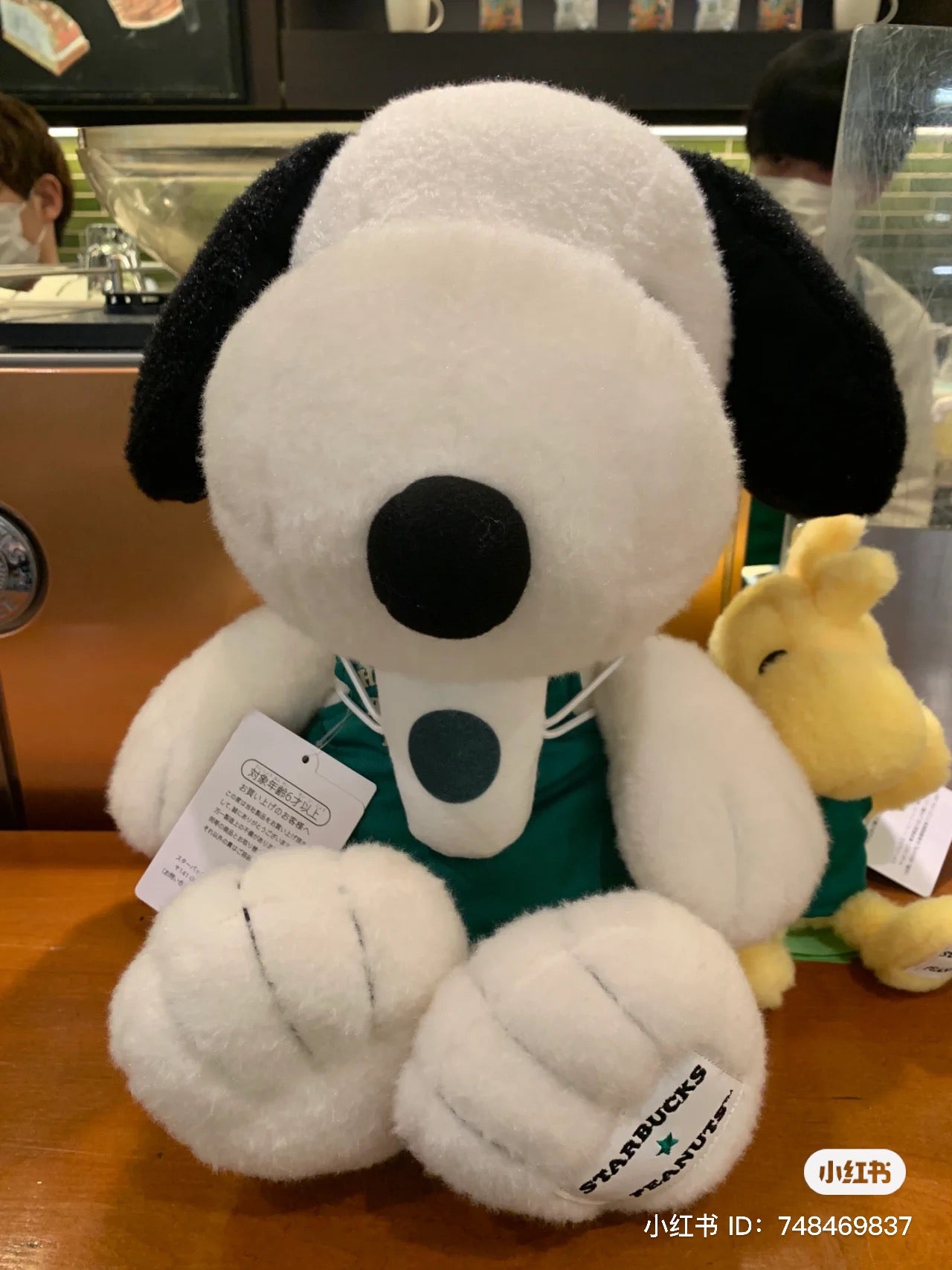 Snoopy｜Starbucks星巴克联名2023限定大只巨茸茸史努比公仔/云朵手感｜高さ約33cm×横幅約28cm×奥行約21cm