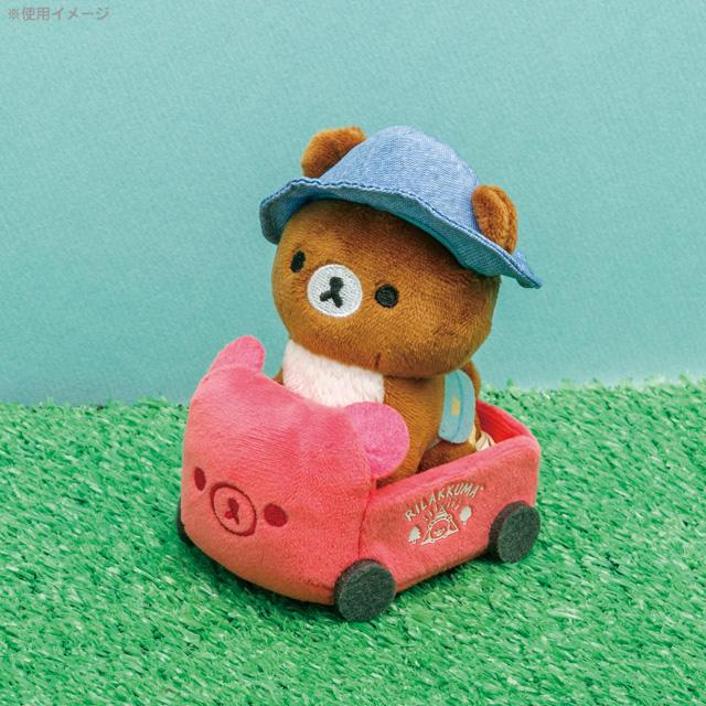 Rilakkuma轻松熊｜露营系列骑车车玩偶｜Chairoikoguma Size: 80 x 60 x 65 mm. Wagon Size: 45 x 60 x 80 mm