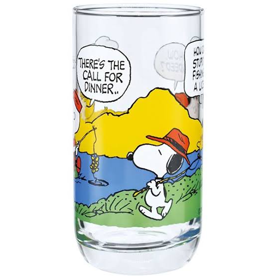 Snoopy｜复古满杯漫画野营限定玻璃直饮杯｜300ml