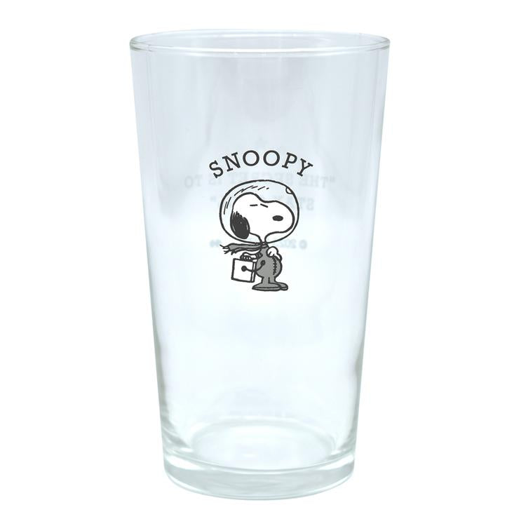 Snoopy｜Flying Ace限定玻璃饮料杯/正面图案反面字/宇航员｜305ml