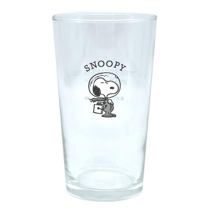 Snoopy｜Flying Ace限定玻璃饮料杯/正面图案反面字/宇航员｜305ml