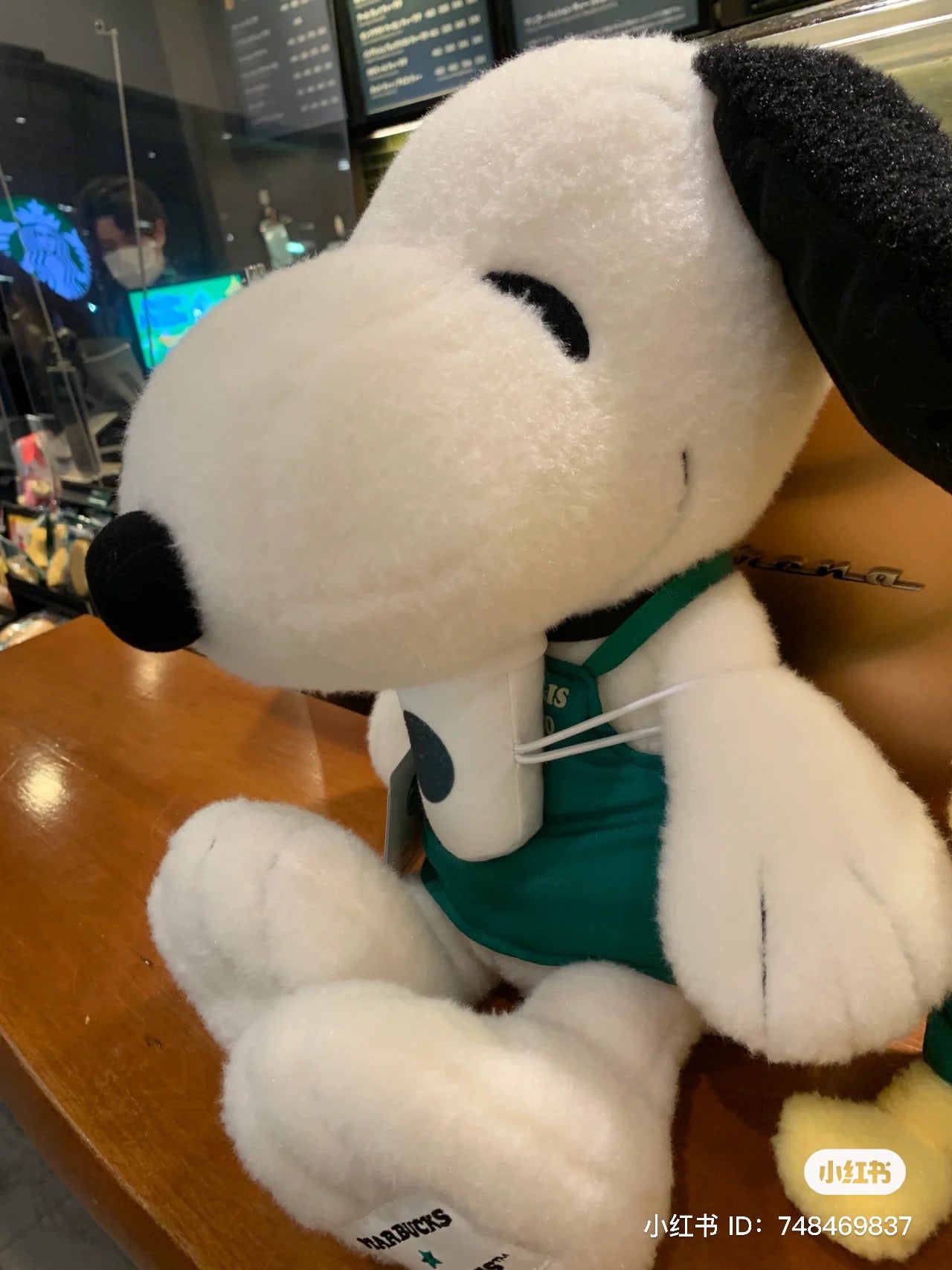 Snoopy｜Starbucks星巴克联名2023限定大只巨茸茸史努比公仔/云朵手感｜高さ約33cm×横幅約28cm×奥行約21cm