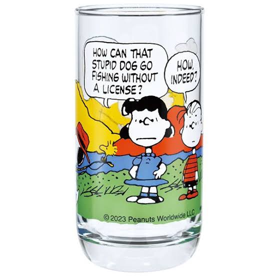 Snoopy｜复古满杯漫画野营限定玻璃直饮杯｜300ml